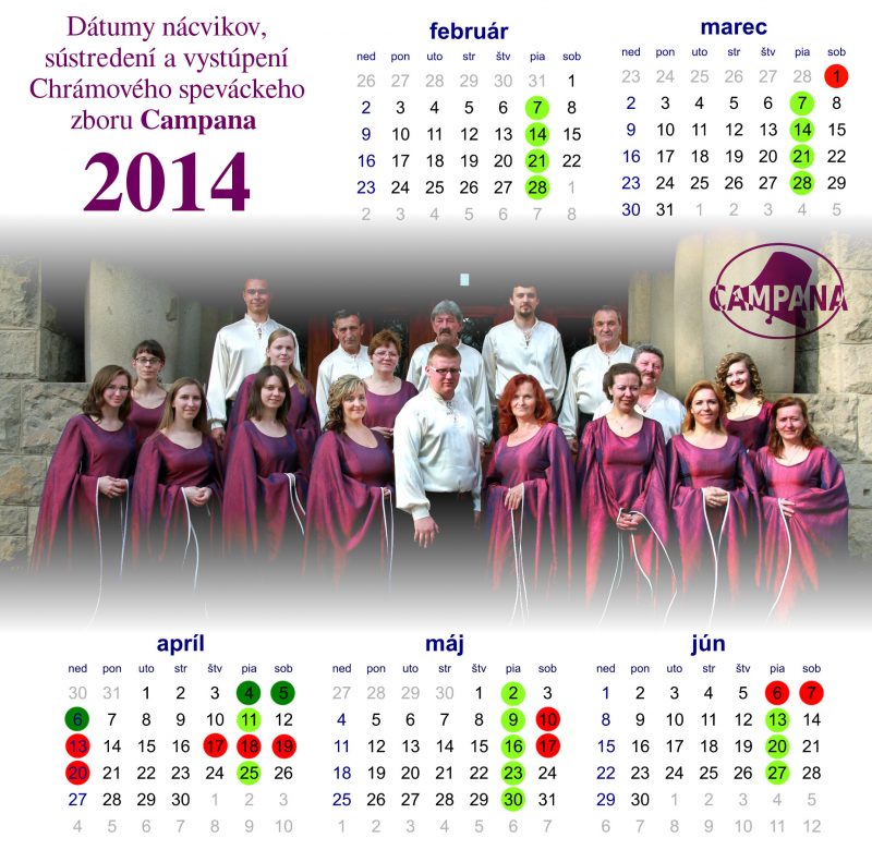 kalendárik pre zboristov